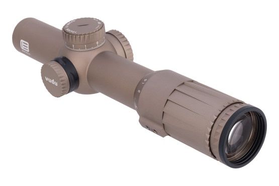 The Eotech Vudu first focal plane rifle scope features a crisp eyepiece.